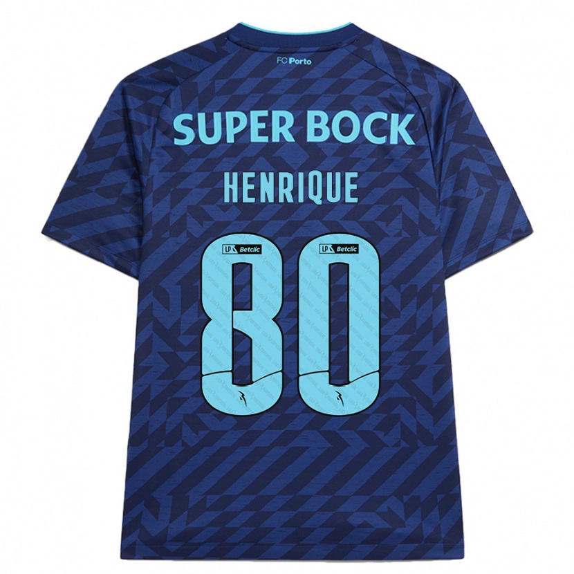 Danxen Kvinnor Kaio Henrique #80 Marinblå Tredjesatsen Matchtröjor 2024/25 Tröjor T-Tröja