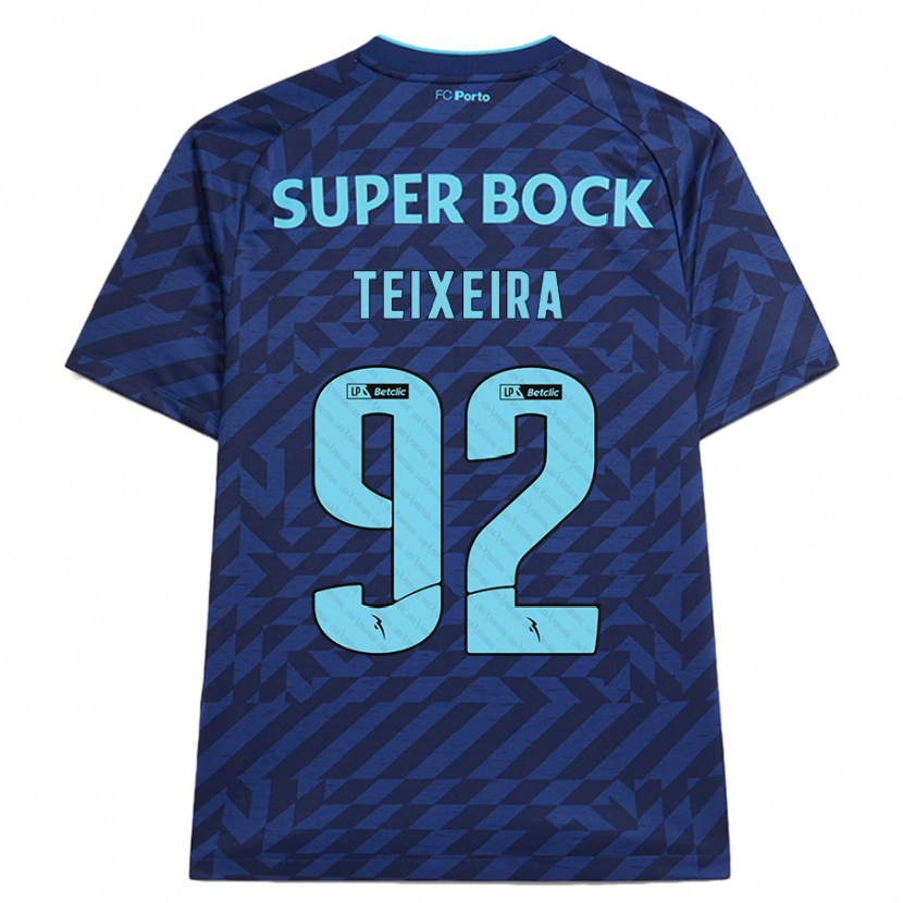 Danxen Kvinnor João Teixeira #92 Marinblå Tredjesatsen Matchtröjor 2024/25 Tröjor T-Tröja