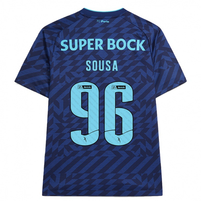 Danxen Kvinnor Filipe Sousa #96 Marinblå Tredjesatsen Matchtröjor 2024/25 Tröjor T-Tröja