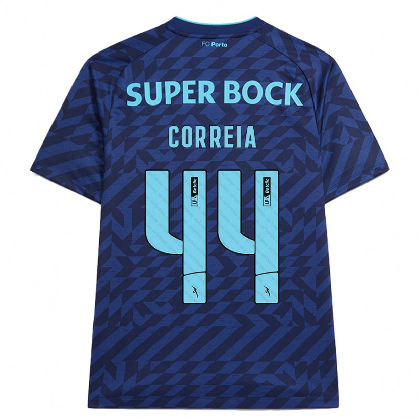 Danxen Kvinnor Romain Correia #44 Marinblå Tredjesatsen Matchtröjor 2024/25 Tröjor T-Tröja