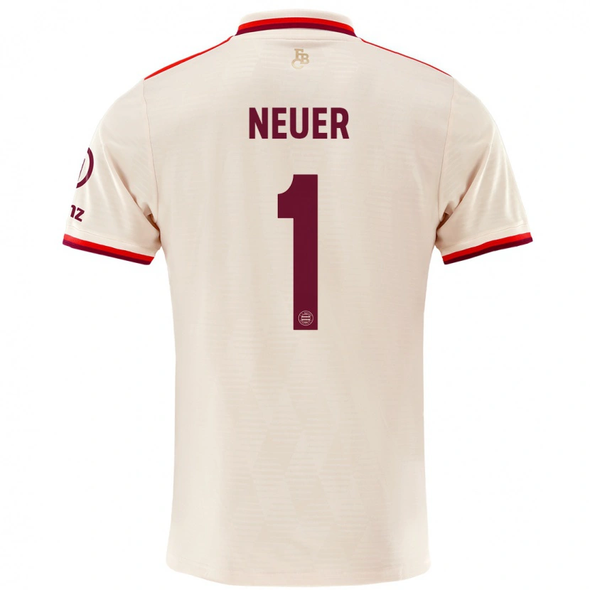 Danxen Kvinnor Manuel Neuer #1 Linne Tredjesatsen Matchtröjor 2024/25 Tröjor T-Tröja