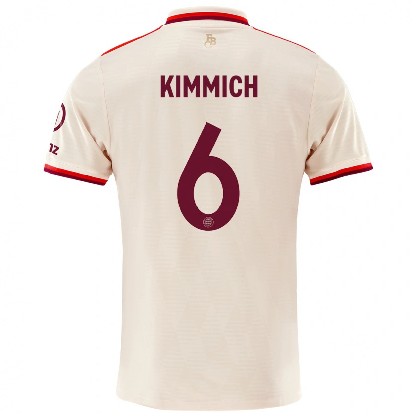 Danxen Kvinnor Joshua Kimmich #6 Linne Tredjesatsen Matchtröjor 2024/25 Tröjor T-Tröja