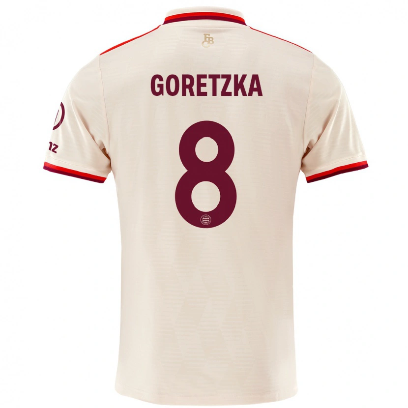 Danxen Kvinnor Leon Goretzka #8 Linne Tredjesatsen Matchtröjor 2024/25 Tröjor T-Tröja