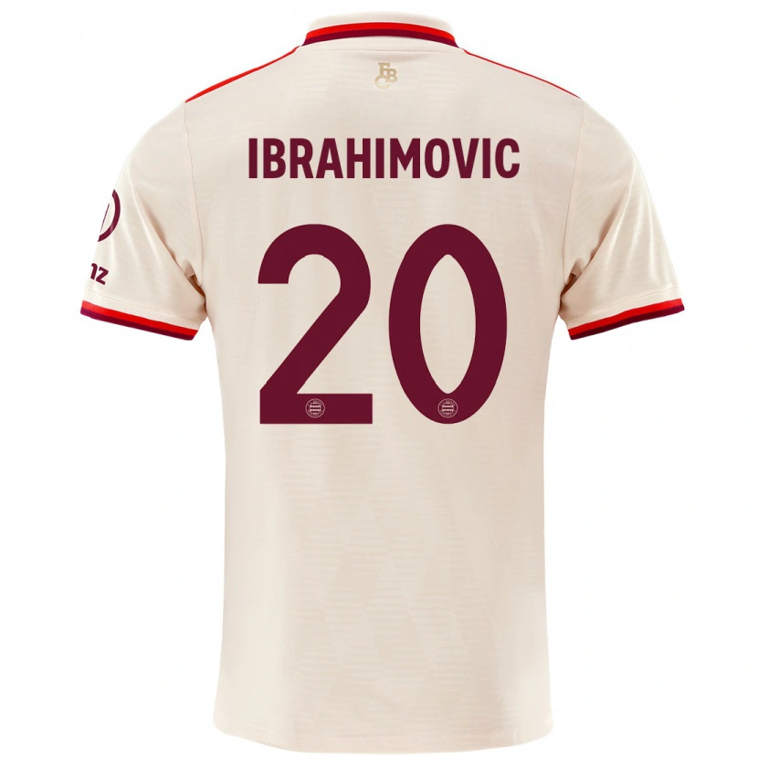 Danxen Kvinnor Arijon Ibrahimovic #20 Linne Tredjesatsen Matchtröjor 2024/25 Tröjor T-Tröja