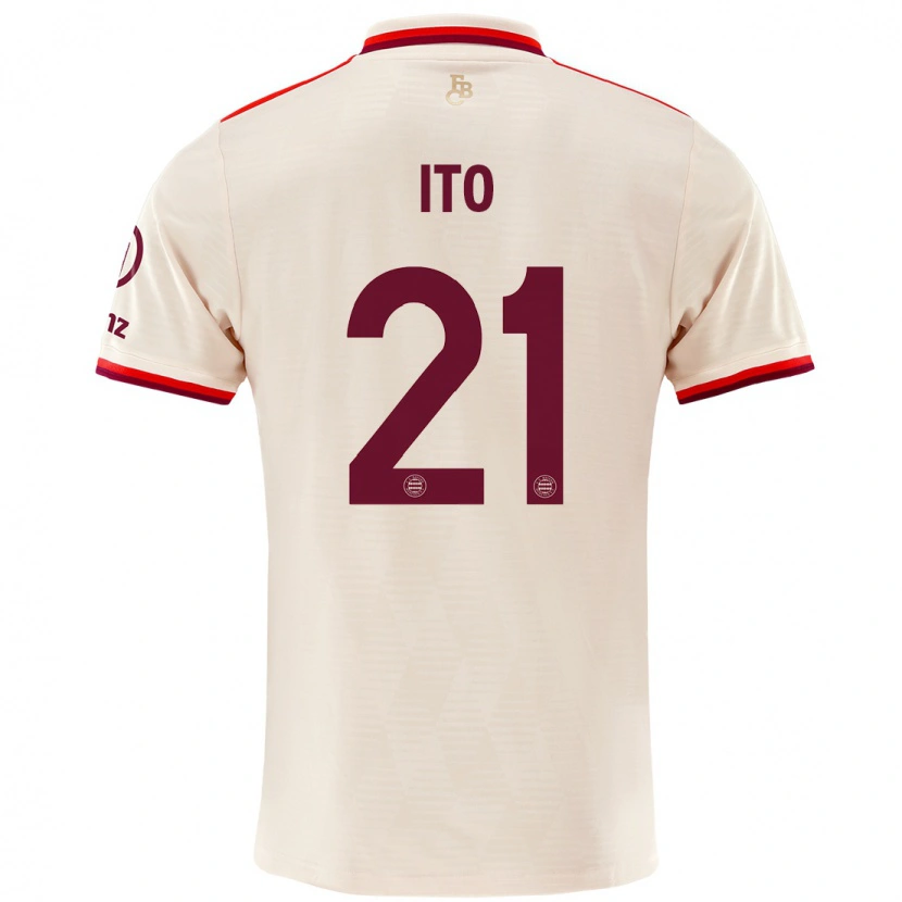 Danxen Kvinnor Hiroki Ito #21 Linne Tredjesatsen Matchtröjor 2024/25 Tröjor T-Tröja