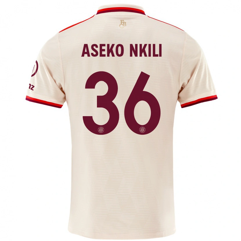 Danxen Kvinnor Noël Aséko Nkili #36 Linne Tredjesatsen Matchtröjor 2024/25 Tröjor T-Tröja