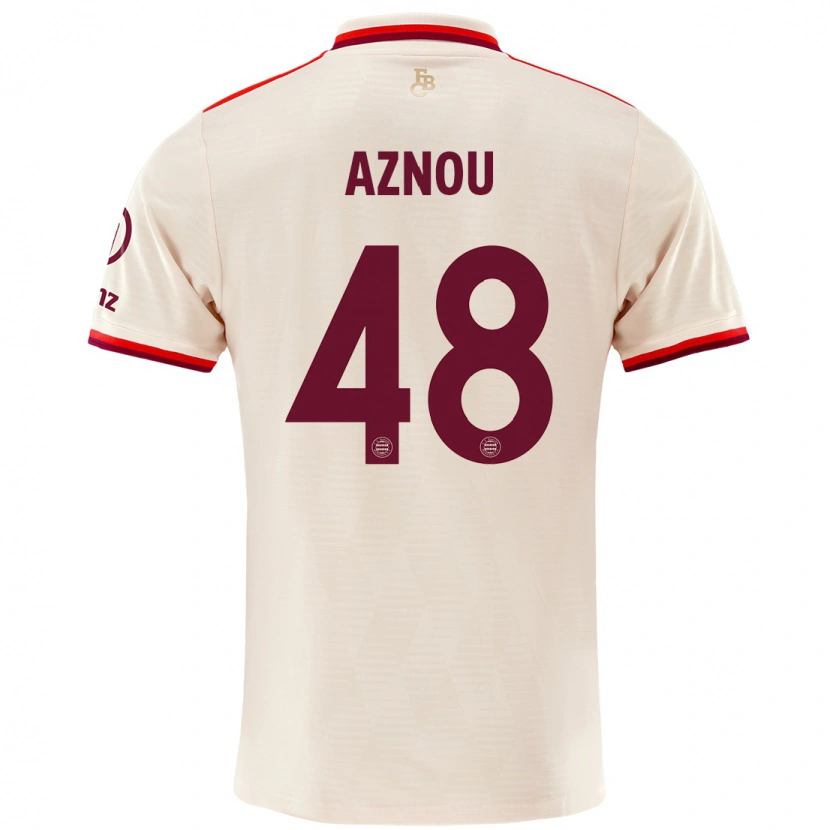 Danxen Kvinnor Adam Aznou #48 Linne Tredjesatsen Matchtröjor 2024/25 Tröjor T-Tröja