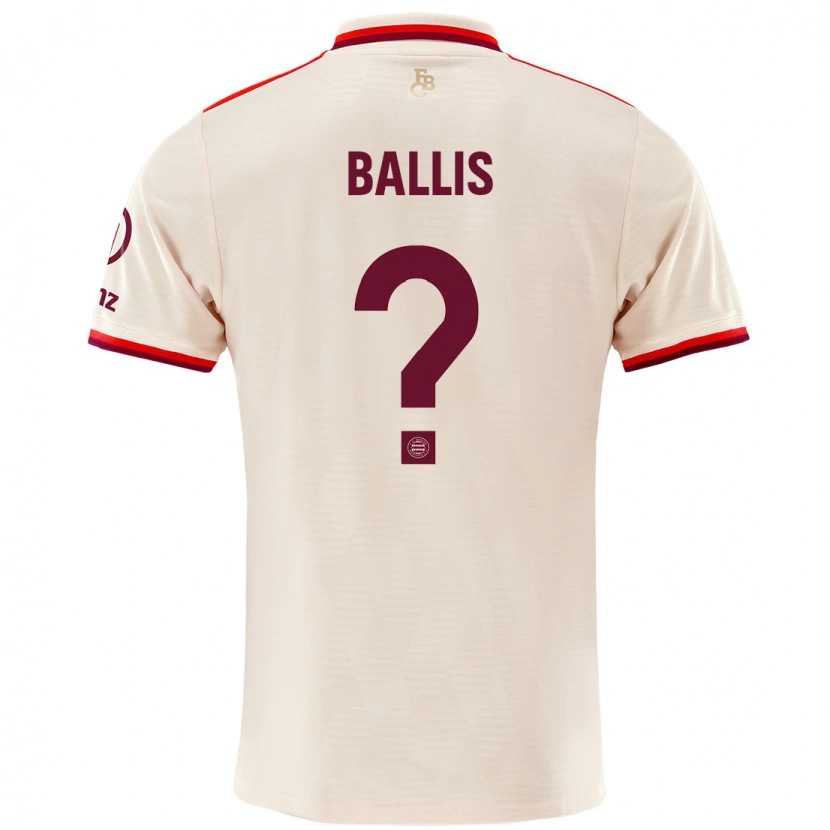 Danxen Kvinnor Benjamin Ballis #0 Linne Tredjesatsen Matchtröjor 2024/25 Tröjor T-Tröja