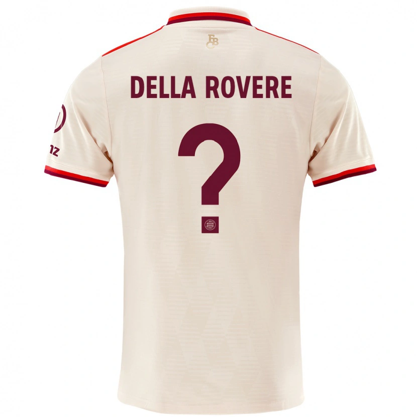 Danxen Kvinnor Guido Della Rovere #0 Linne Tredjesatsen Matchtröjor 2024/25 Tröjor T-Tröja
