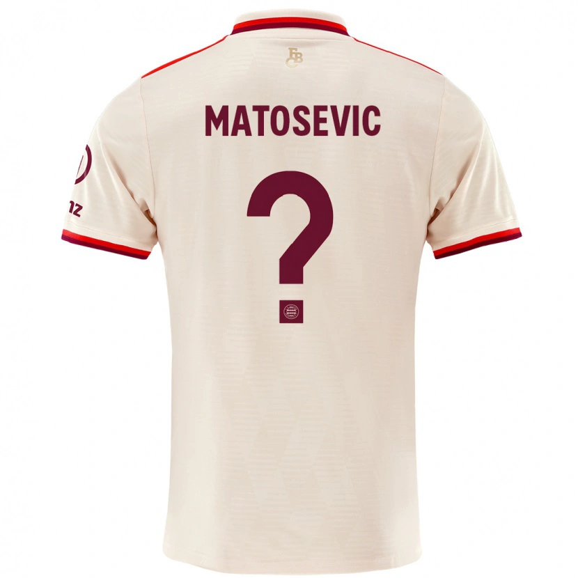 Danxen Kvinnor Michael Matosevic #0 Linne Tredjesatsen Matchtröjor 2024/25 Tröjor T-Tröja