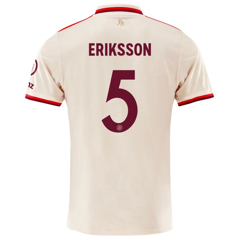 Danxen Kvinnor Magdalena Eriksson #5 Linne Tredjesatsen Matchtröjor 2024/25 Tröjor T-Tröja