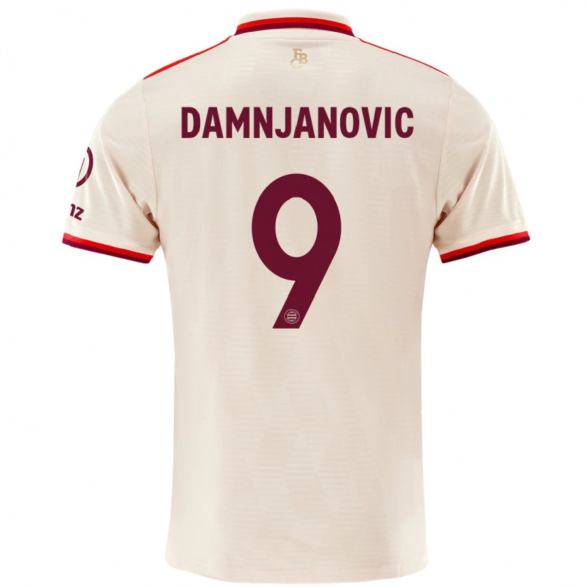 Danxen Kvinnor Jovana Damnjanović #9 Linne Tredjesatsen Matchtröjor 2024/25 Tröjor T-Tröja