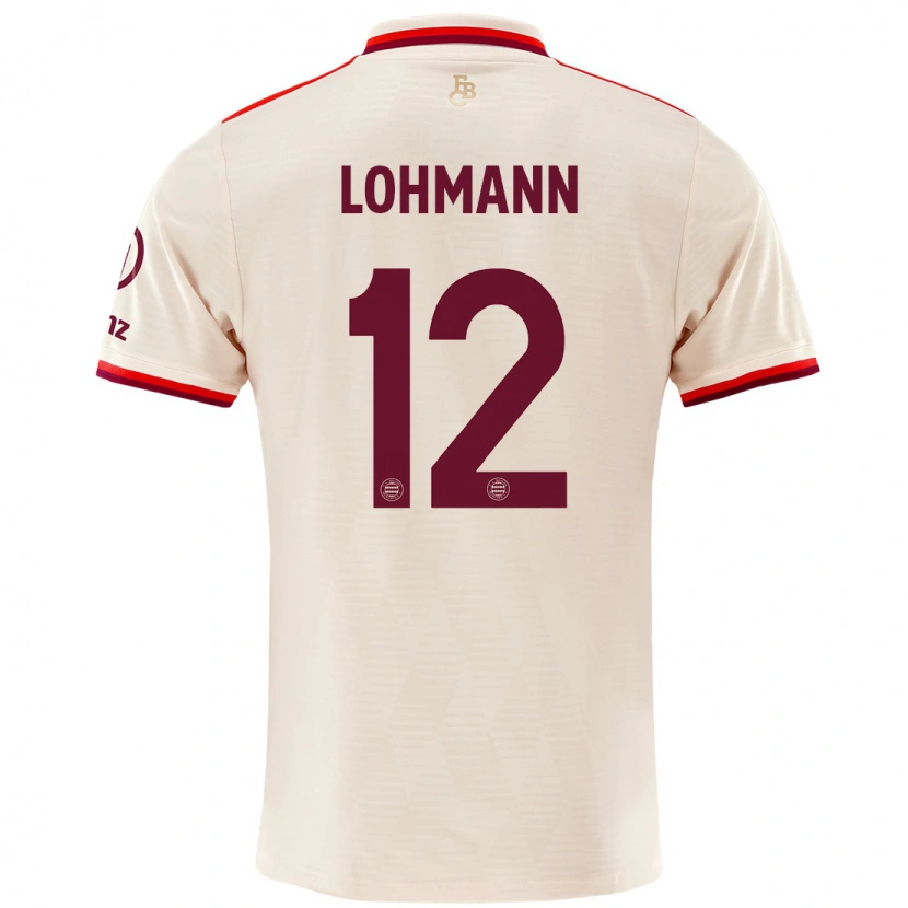 Danxen Kvinnor Sydney Lohmann #12 Linne Tredjesatsen Matchtröjor 2024/25 Tröjor T-Tröja