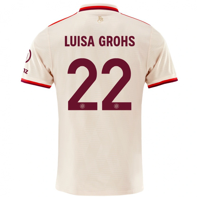 Danxen Kvinnor Maria Luisa Grohs #22 Linne Tredjesatsen Matchtröjor 2024/25 Tröjor T-Tröja