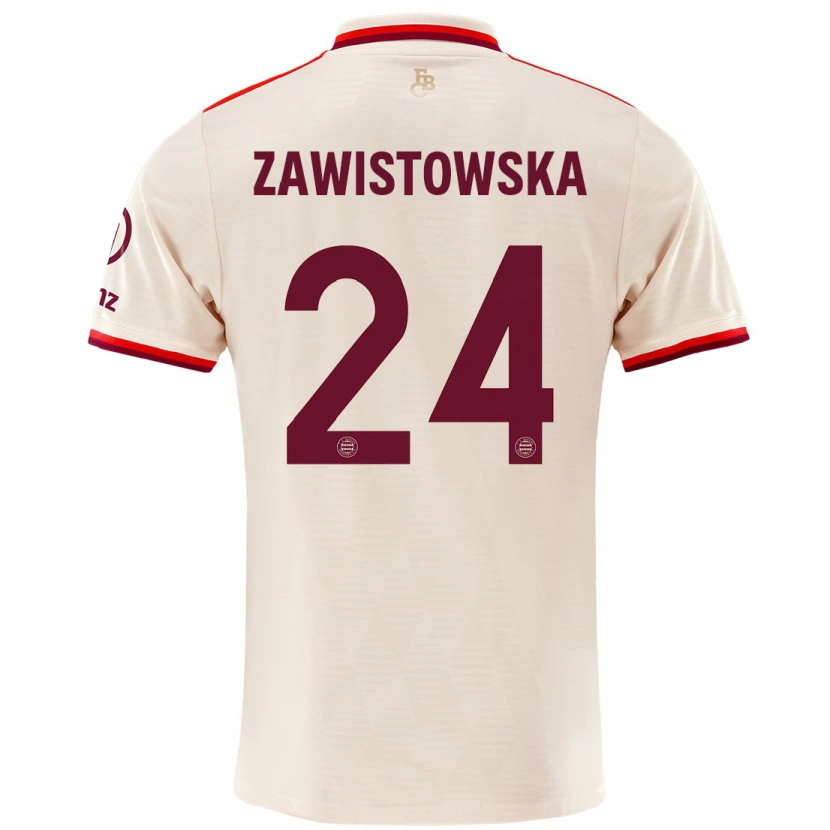 Danxen Kvinnor Weronika Zawistowska #24 Linne Tredjesatsen Matchtröjor 2024/25 Tröjor T-Tröja
