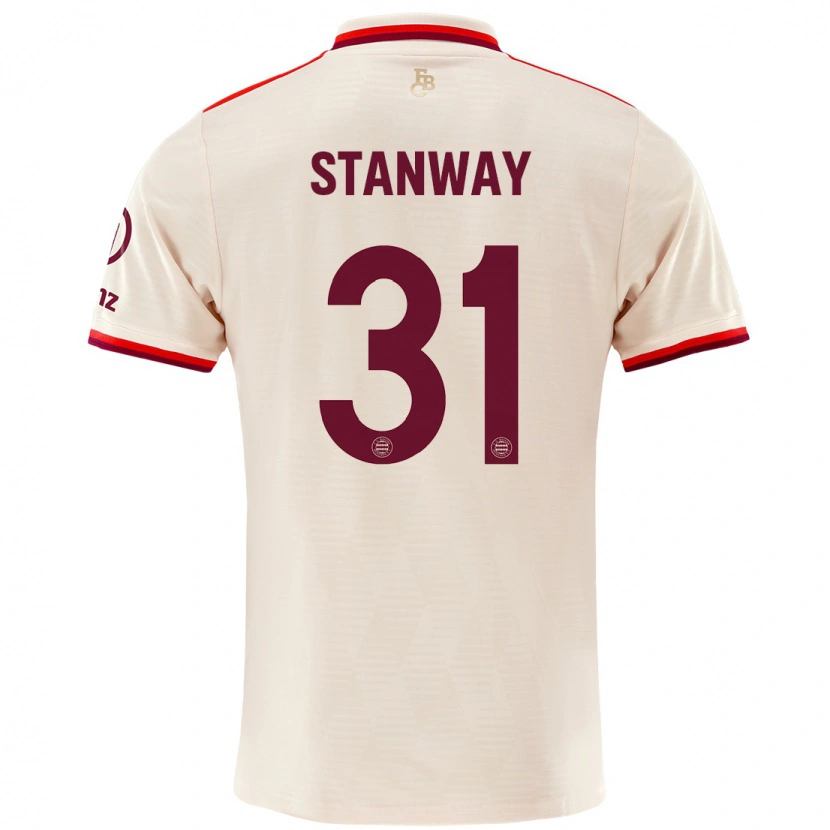 Danxen Kvinnor Georgia Stanway #31 Linne Tredjesatsen Matchtröjor 2024/25 Tröjor T-Tröja