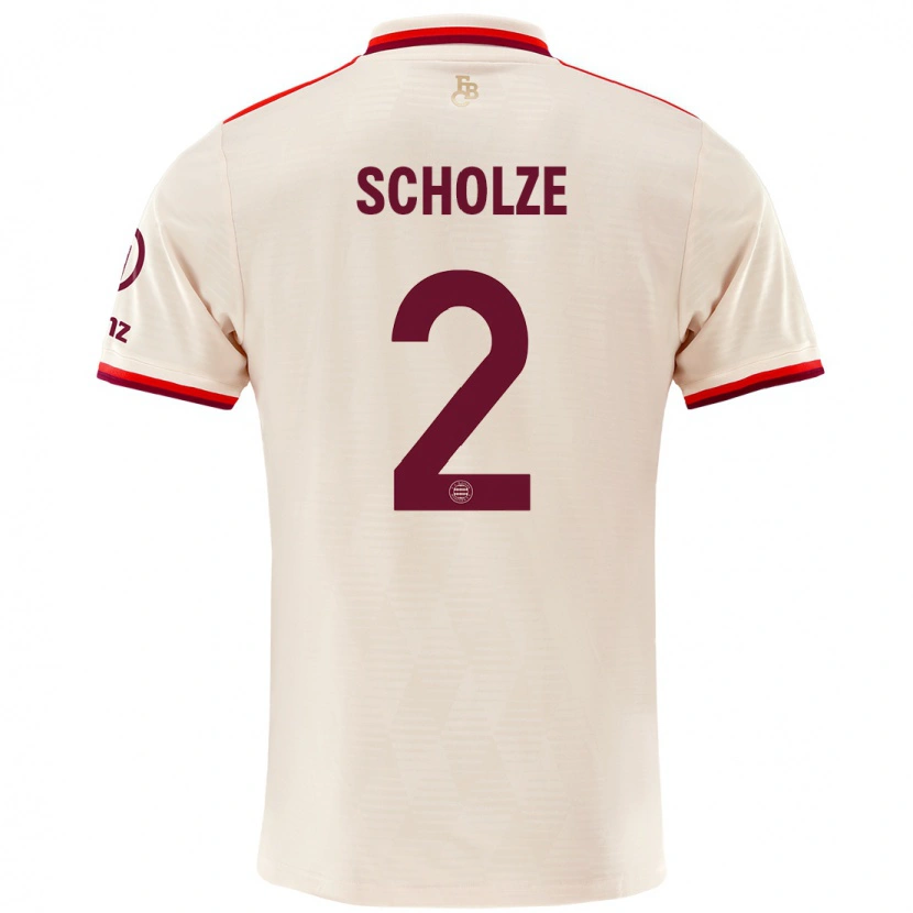 Danxen Kvinnor Max Scholze #2 Linne Tredjesatsen Matchtröjor 2024/25 Tröjor T-Tröja