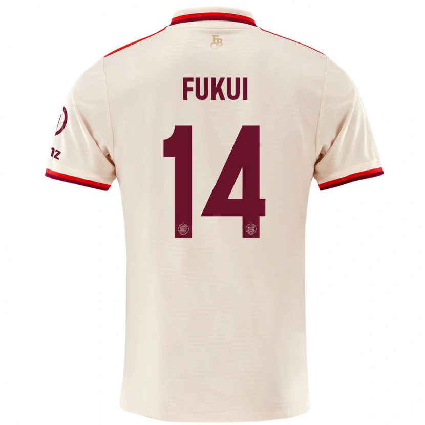 Danxen Kvinnor Taichi Fukui #14 Linne Tredjesatsen Matchtröjor 2024/25 Tröjor T-Tröja