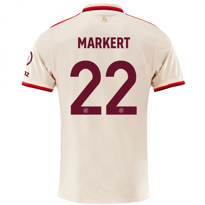 Danxen Kvinnor Leon Markert #22 Linne Tredjesatsen Matchtröjor 2024/25 Tröjor T-Tröja