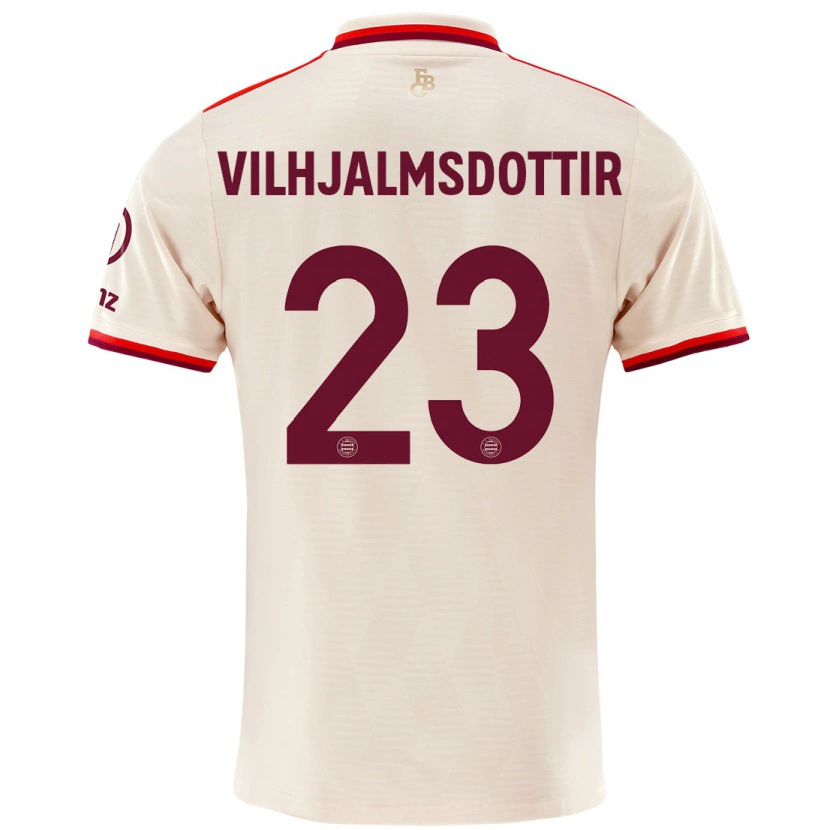 Danxen Kvinnor Karolina Lea Vilhjalmsdottir #23 Linne Tredjesatsen Matchtröjor 2024/25 Tröjor T-Tröja