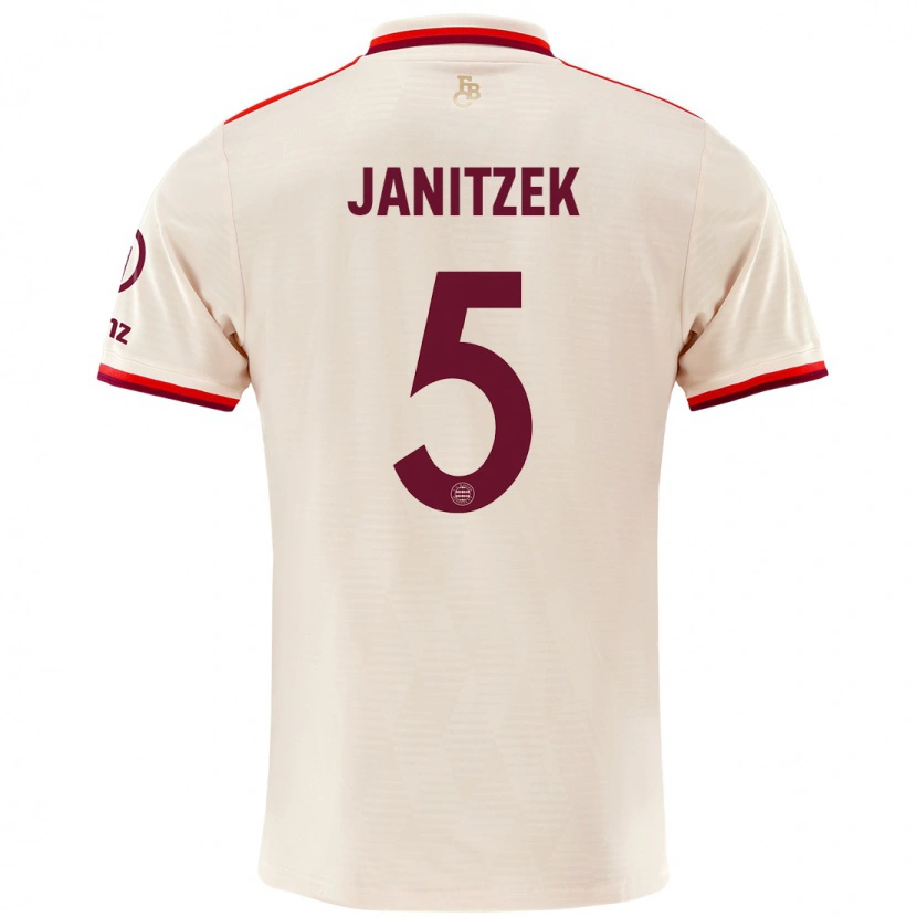 Danxen Kvinnor Justin Janitzek #5 Linne Tredjesatsen Matchtröjor 2024/25 Tröjor T-Tröja