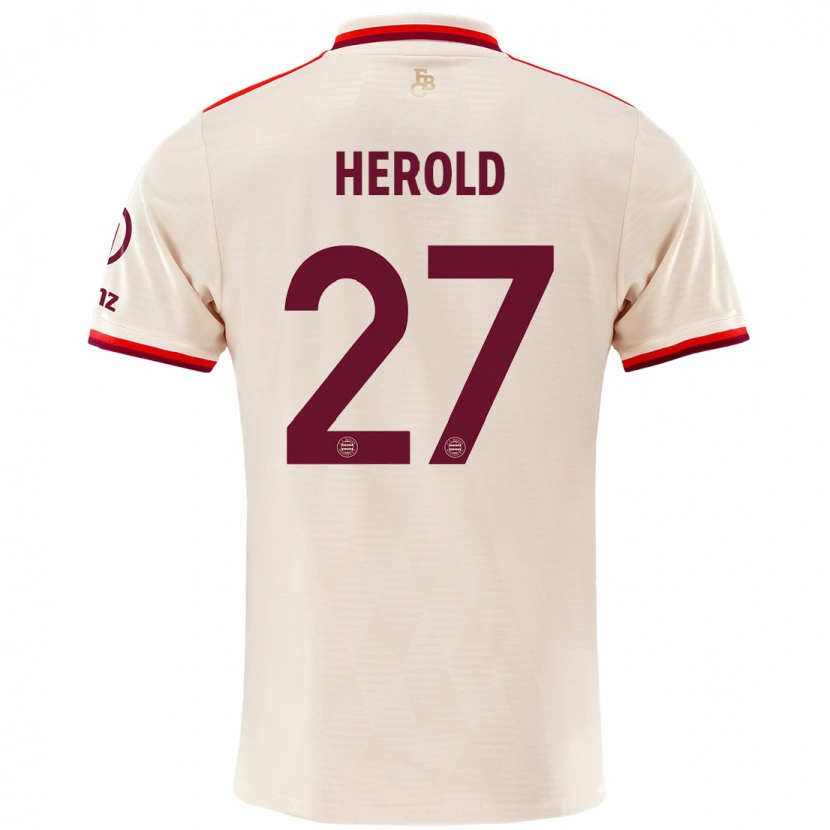 Danxen Kvinnor David Herold #27 Linne Tredjesatsen Matchtröjor 2024/25 Tröjor T-Tröja