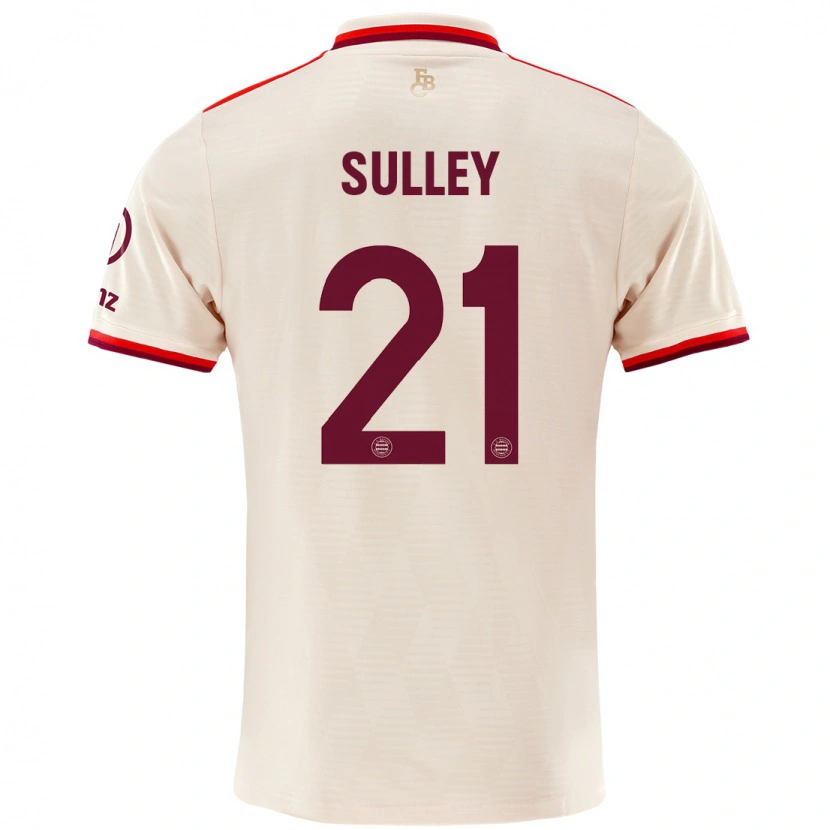 Danxen Kvinnor Williams Baffour Sulley #21 Linne Tredjesatsen Matchtröjor 2024/25 Tröjor T-Tröja