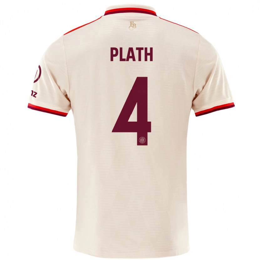 Danxen Kvinnor Max Plath #4 Linne Tredjesatsen Matchtröjor 2024/25 Tröjor T-Tröja