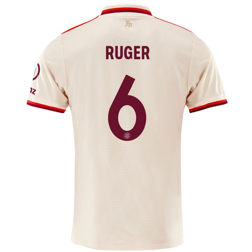 Danxen Kvinnor Kurt Ruger #6 Linne Tredjesatsen Matchtröjor 2024/25 Tröjor T-Tröja