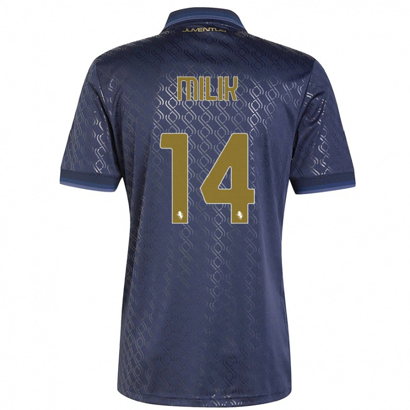 Danxen Kvinnor Arkadiusz Milik #14 Marinblå Tredjesatsen Matchtröjor 2024/25 Tröjor T-Tröja