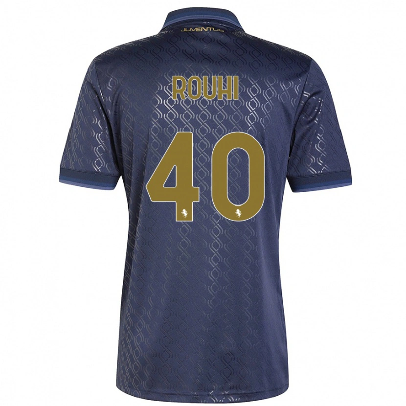 Danxen Kvinnor Jonas Rouhi #40 Marinblå Tredjesatsen Matchtröjor 2024/25 Tröjor T-Tröja