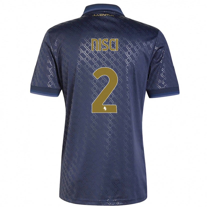 Danxen Kvinnor Alessandro Nisci #2 Marinblå Tredjesatsen Matchtröjor 2024/25 Tröjor T-Tröja