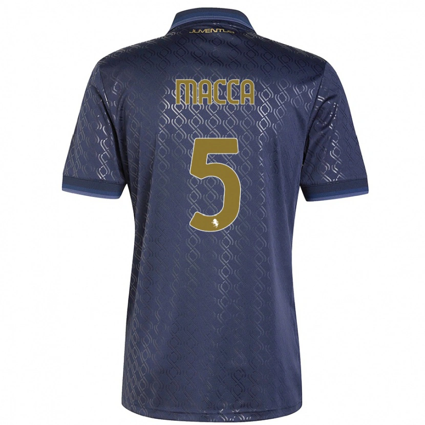 Danxen Kvinnor Federico Macca #5 Marinblå Tredjesatsen Matchtröjor 2024/25 Tröjor T-Tröja