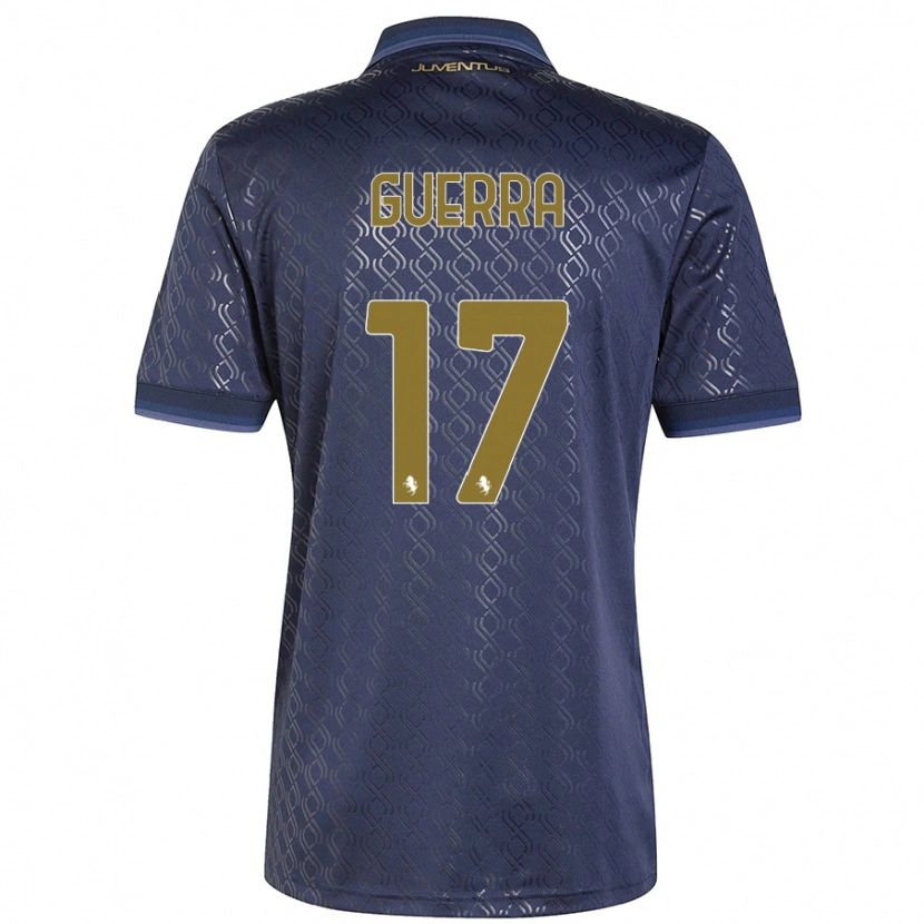 Danxen Kvinnor Simone Guerra #17 Marinblå Tredjesatsen Matchtröjor 2024/25 Tröjor T-Tröja