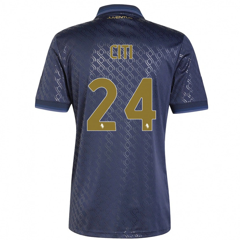 Danxen Kvinnor Alessandro Citi #24 Marinblå Tredjesatsen Matchtröjor 2024/25 Tröjor T-Tröja