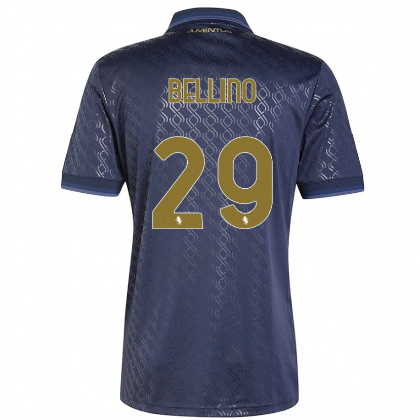 Danxen Kvinnor Filippo Bellino #29 Marinblå Tredjesatsen Matchtröjor 2024/25 Tröjor T-Tröja