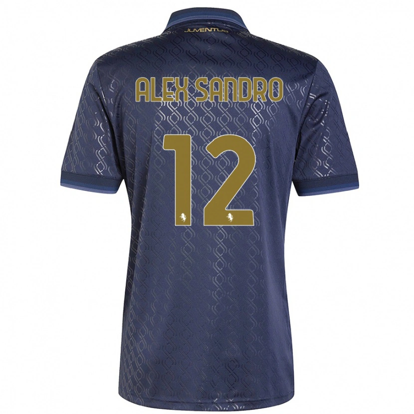 Danxen Kvinnor Alex Sandro #12 Marinblå Tredjesatsen Matchtröjor 2024/25 Tröjor T-Tröja