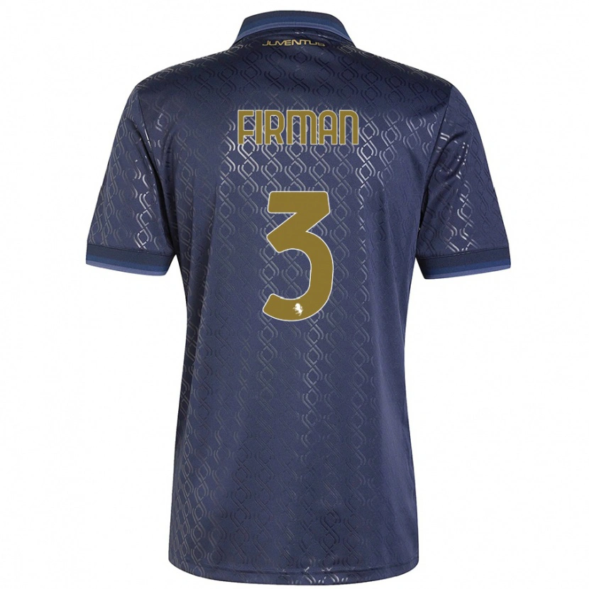 Danxen Kvinnor Andriy Firman #3 Marinblå Tredjesatsen Matchtröjor 2024/25 Tröjor T-Tröja