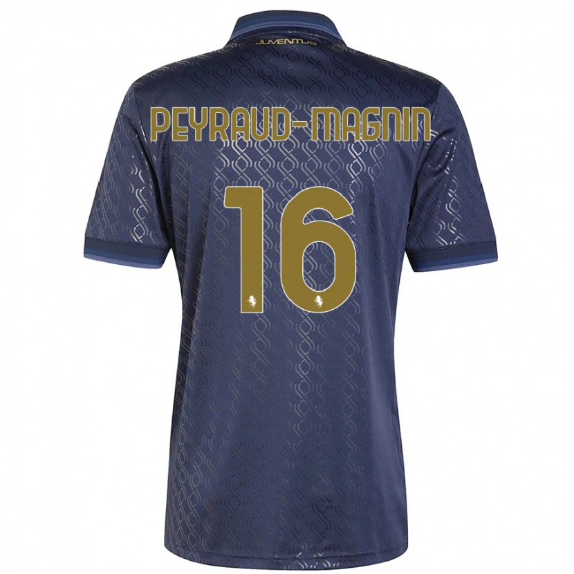 Danxen Kvinnor Pauline Peyraud-Magnin #16 Marinblå Tredjesatsen Matchtröjor 2024/25 Tröjor T-Tröja