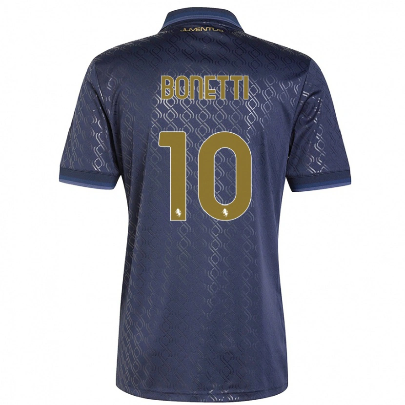 Danxen Kvinnor Andrea Bonetti #10 Marinblå Tredjesatsen Matchtröjor 2024/25 Tröjor T-Tröja