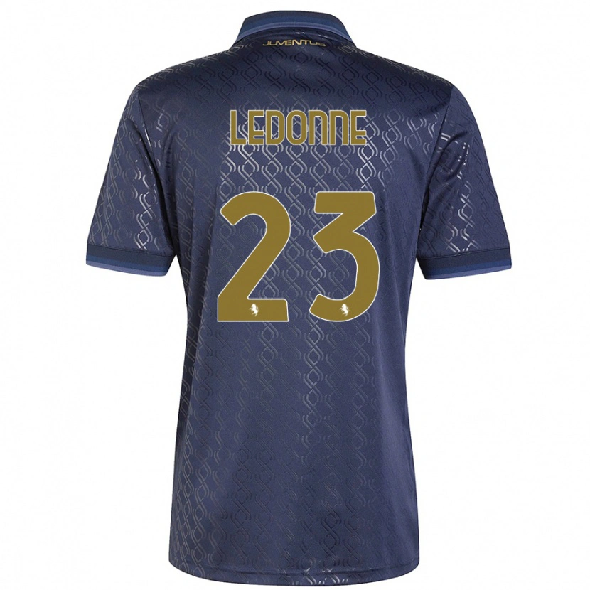 Danxen Kvinnor Nicolo Ledonne #23 Marinblå Tredjesatsen Matchtröjor 2024/25 Tröjor T-Tröja