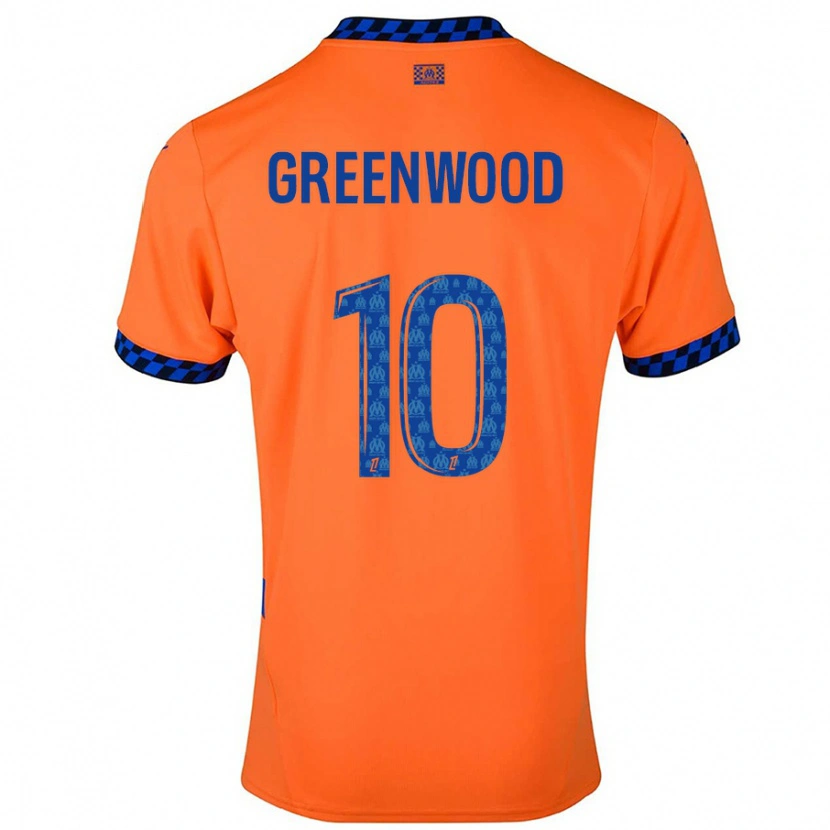 Danxen Kvinnor Mason Greenwood #10 Orange Mörkblå Tredjesatsen Matchtröjor 2024/25 Tröjor T-Tröja