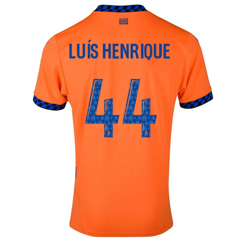 Danxen Kvinnor Luis Henrique #44 Orange Mörkblå Tredjesatsen Matchtröjor 2024/25 Tröjor T-Tröja