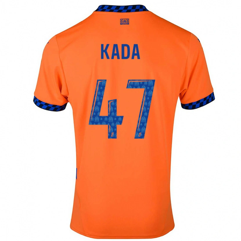Danxen Kvinnor Joakim Kada #47 Orange Mörkblå Tredjesatsen Matchtröjor 2024/25 Tröjor T-Tröja