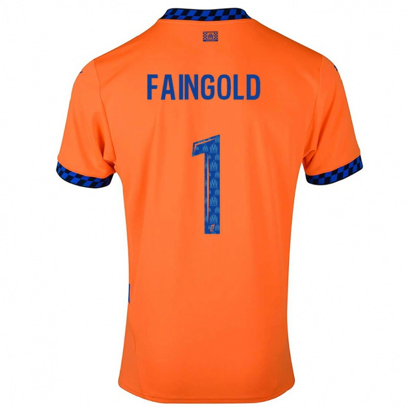 Danxen Kvinnor Abbie Faingold #1 Orange Mörkblå Tredjesatsen Matchtröjor 2024/25 Tröjor T-Tröja