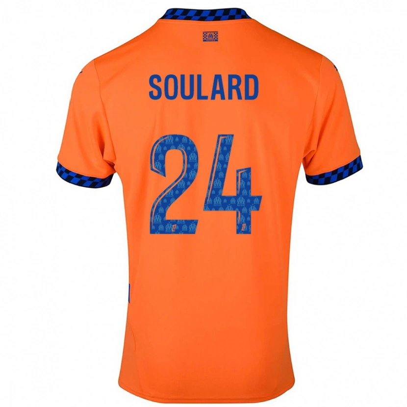 Danxen Kvinnor Amandine Soulard #24 Orange Mörkblå Tredjesatsen Matchtröjor 2024/25 Tröjor T-Tröja