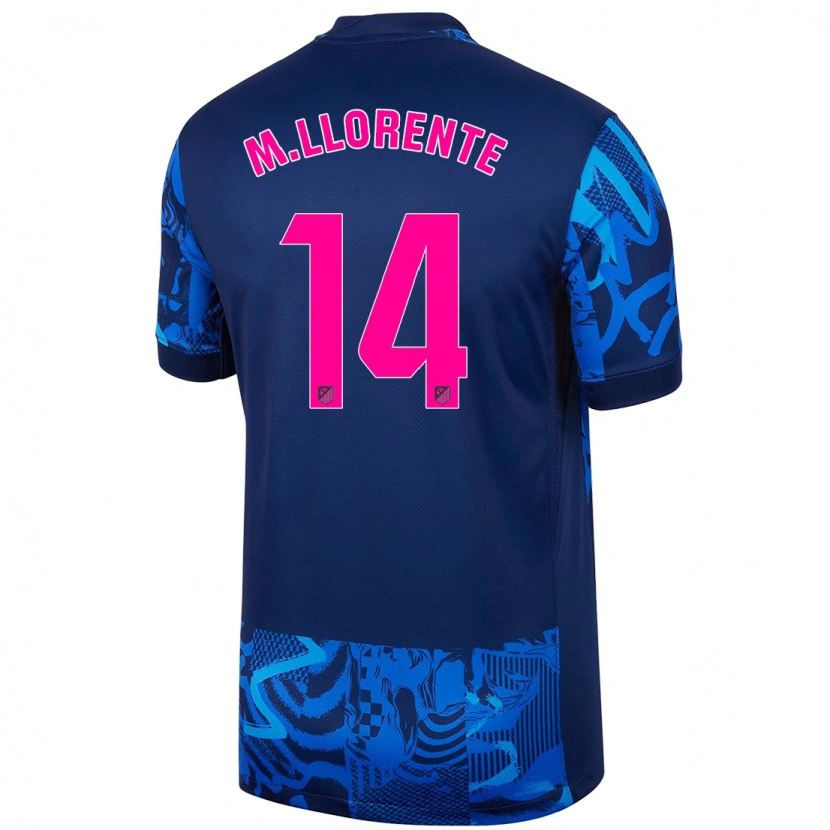 Danxen Kvinnor Marcos Llorente #14 Kungsblå Tredjesatsen Matchtröjor 2024/25 Tröjor T-Tröja