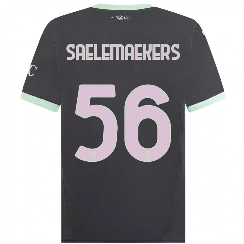 Danxen Kvinnor Alexis Saelemaekers #56 Grå Tredjesatsen Matchtröjor 2024/25 Tröjor T-Tröja