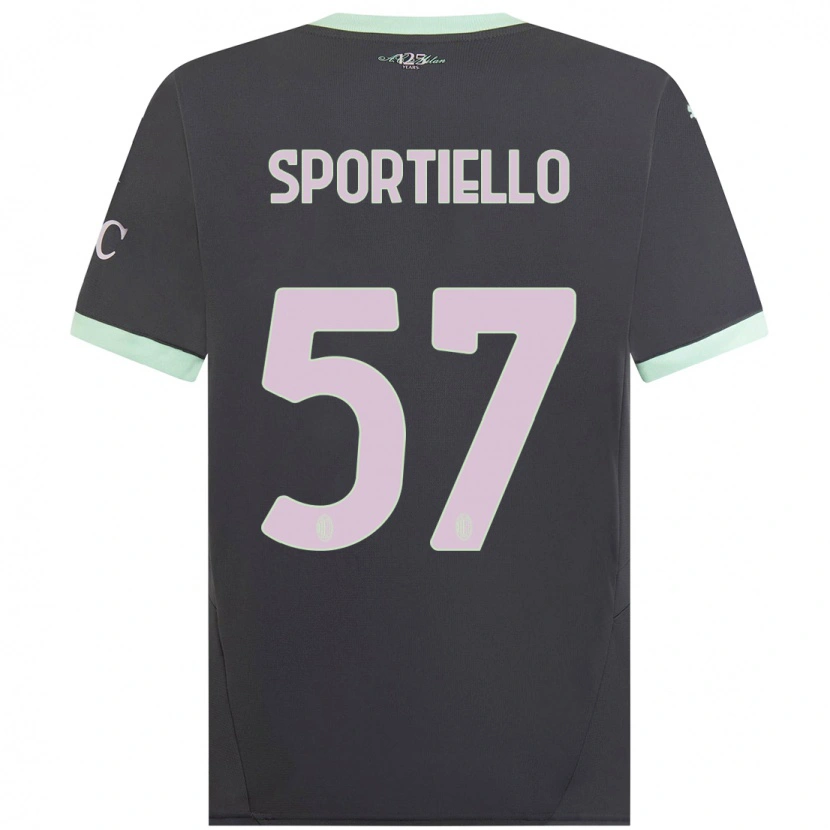 Danxen Kvinnor Marco Sportiello #57 Grå Tredjesatsen Matchtröjor 2024/25 Tröjor T-Tröja