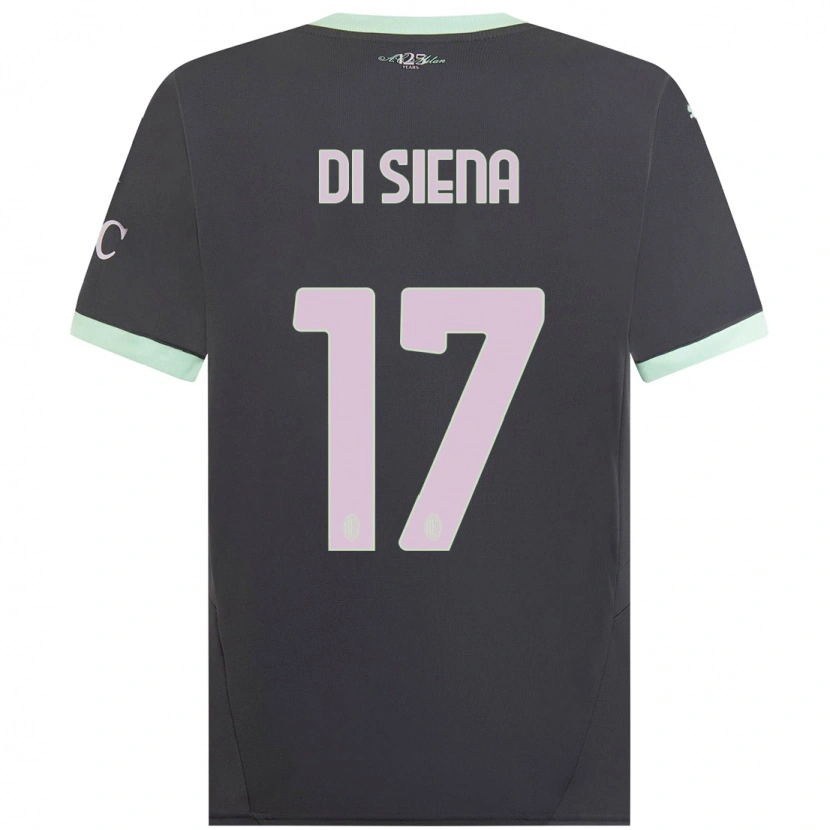 Danxen Kvinnor Andrea Di Siena #17 Grå Tredjesatsen Matchtröjor 2024/25 Tröjor T-Tröja